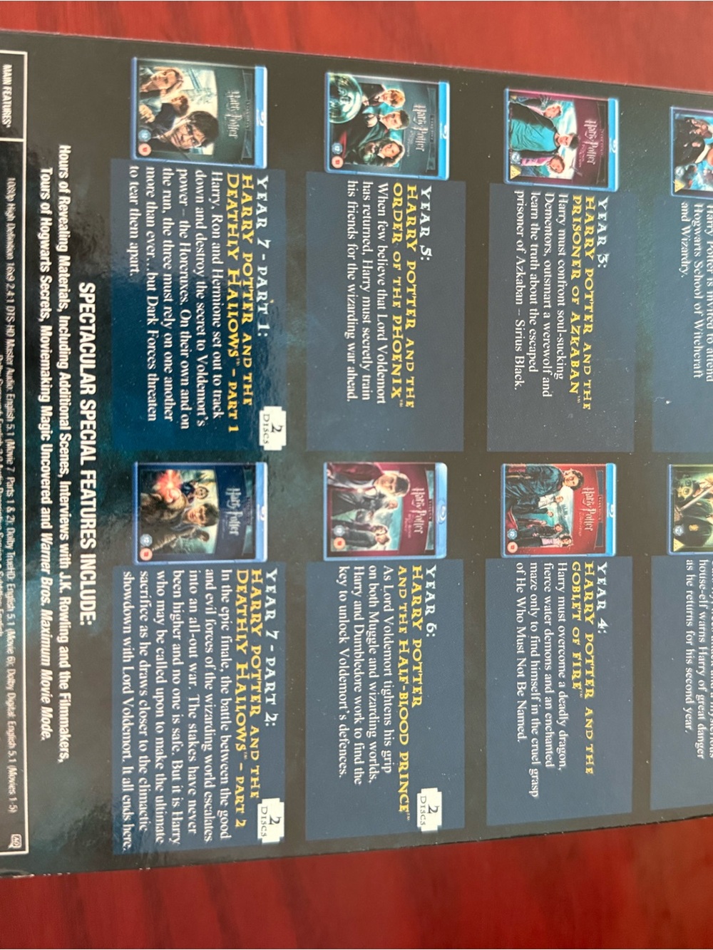 Blu-ray edition of Harry Potter The Complete 8-Film Collection - Picture 4 of 4